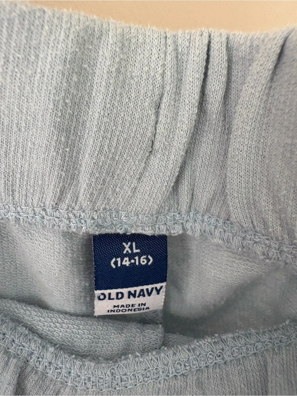 OLD NAVY 2 Pairs of Athletic Terry Shorts Black & Light Blue Girls Size 14-16